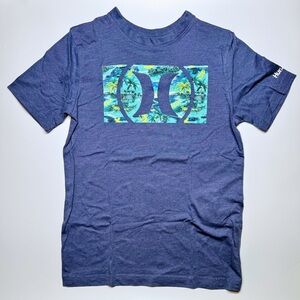 Hurley Navy T-Shirt with Tropical Print boys size 14/16